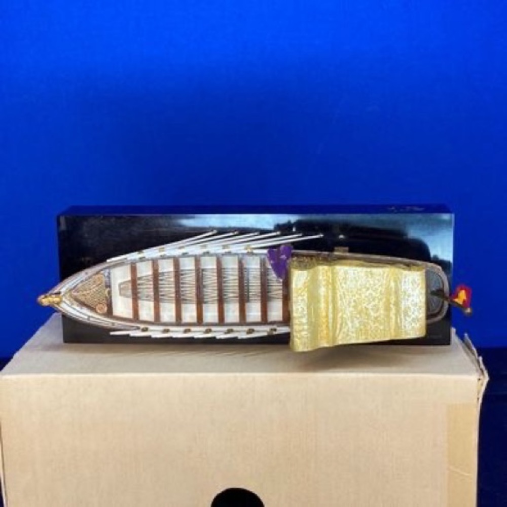 Vintage Miniature Spanish Ship / Miniatura Falua Isabel II Siglo XIX Spain - Picture 8 of 11